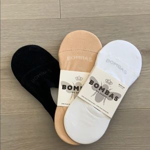 3 pairs Bombas no show socks